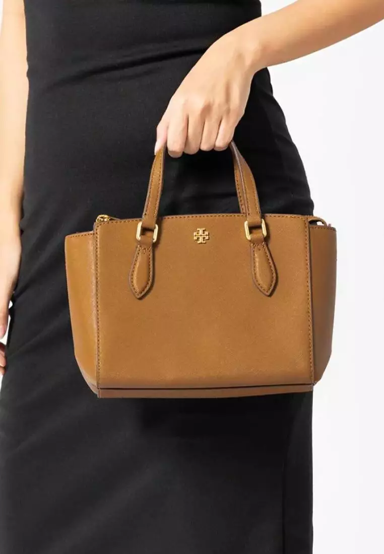 Jual TORY BURCH Tory Burch Emerson Mini Top Zip Tote Moose Original