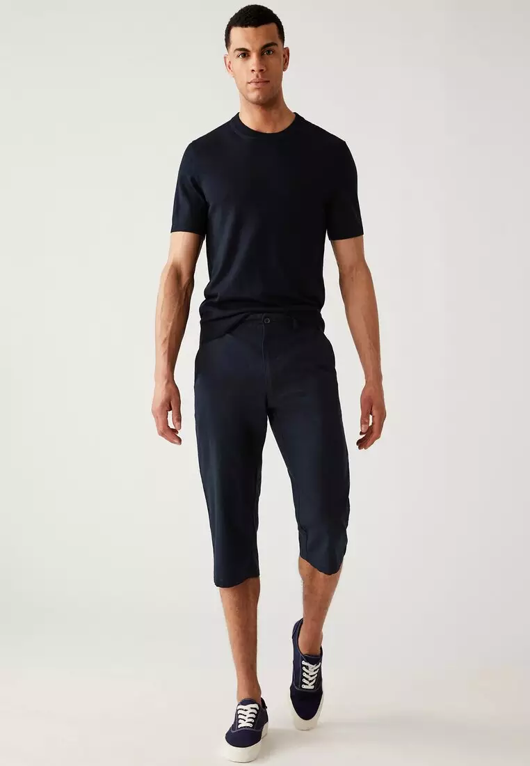 Marks and spencer linen shorts clearance