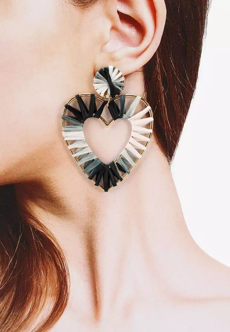 Raffia hot sale statement earrings