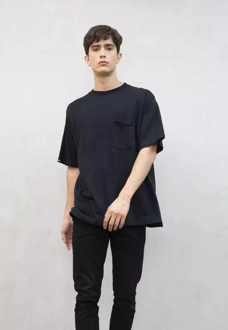kaos oversized pria HITAM polos  unisex oversize shirt