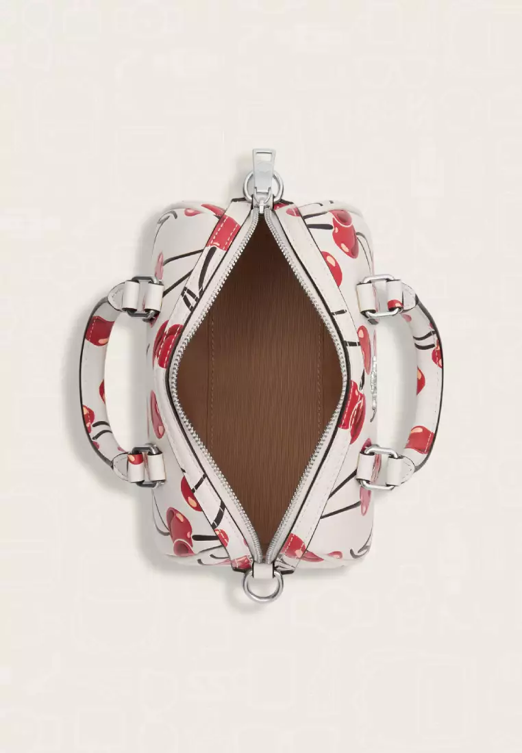 Coach Mini Rowan Crossbody Bag With Cherry Print Chalk Multi