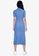 ZALORA BASICS blue Turtle Neck Knit Dress With Side Slits 0514AAA7690444GS_2