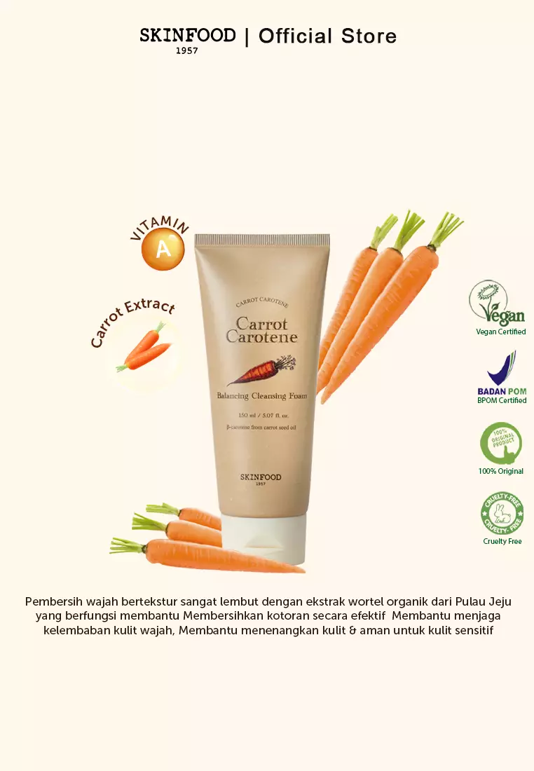 SKINFOOD Carrot Carotene Balancing Cleansing Foam
