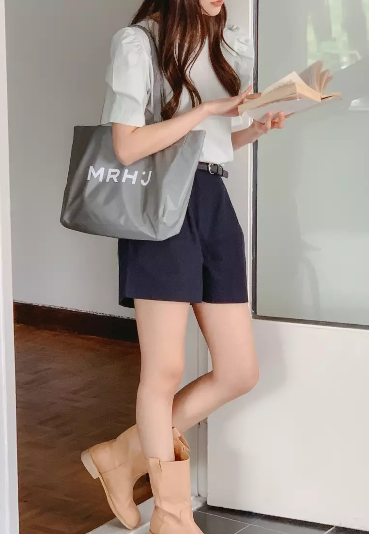 BONA Nylon Shoulder Bag Grey