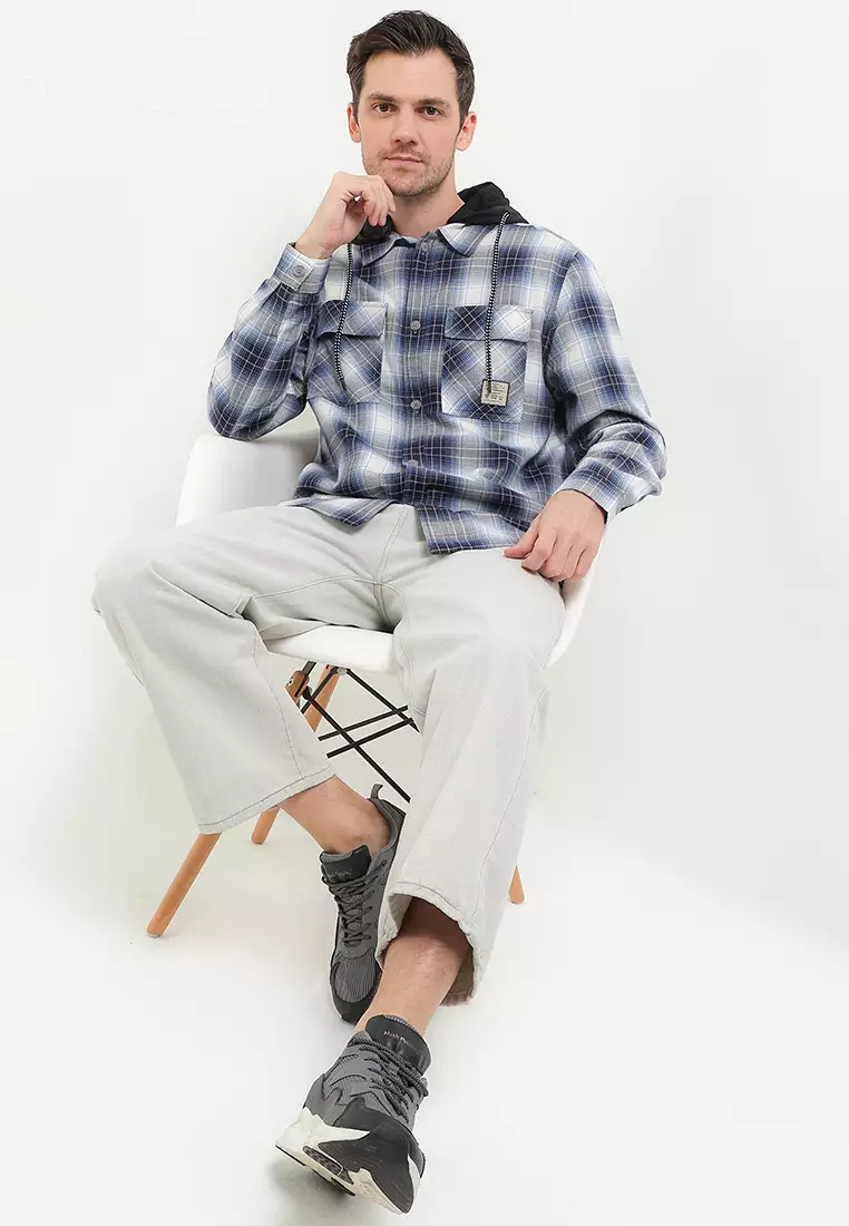 Sancho Check Hoodie Overshirt