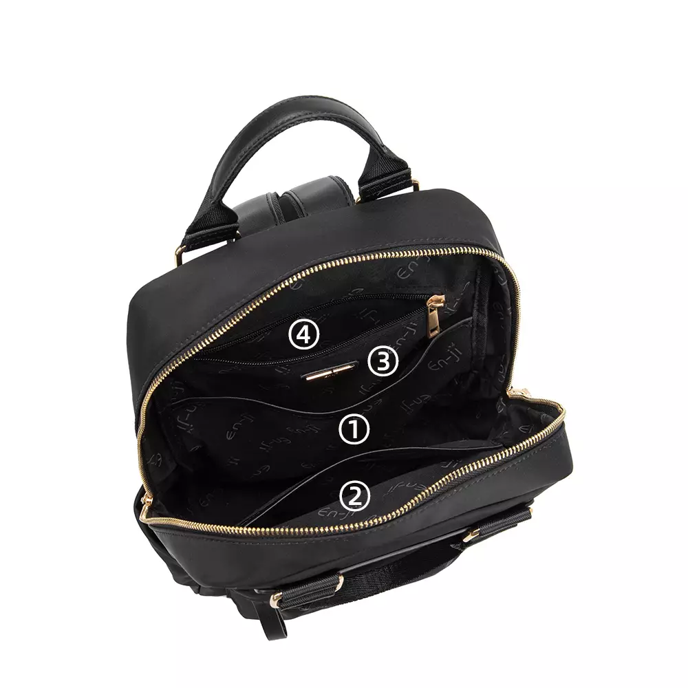 En-ji Yaksu Backpack Wanita Warna Black