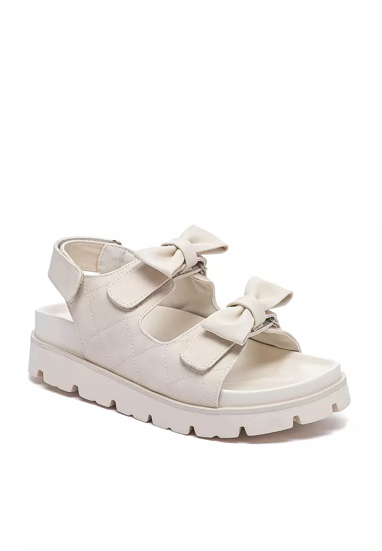 4CM Double Bowknot Strap Comfortable Flat Shoes TH723-3