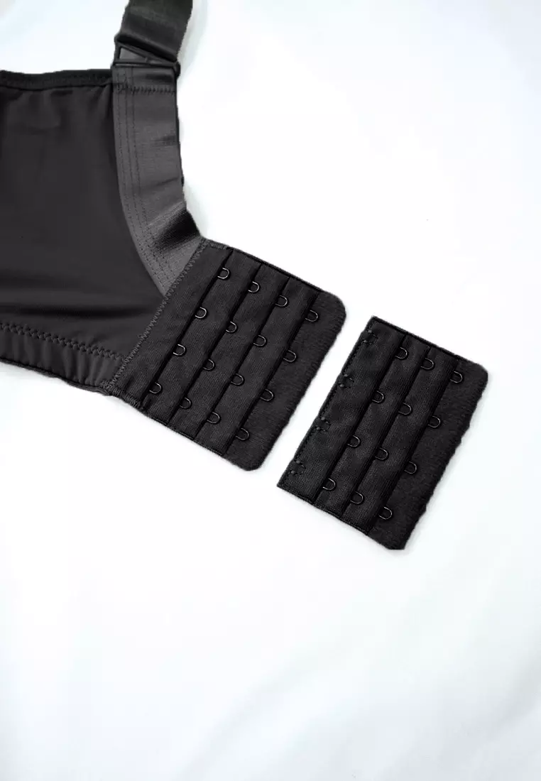 Black Plus Size Lace Nursing Bra