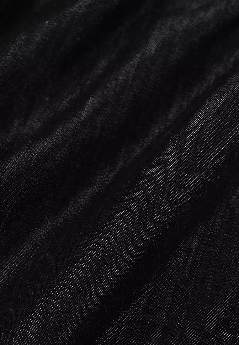 JOYRIDE - Black Kemeja Denim Casual Pria Lengan Pendek SS - Top Man Shirt