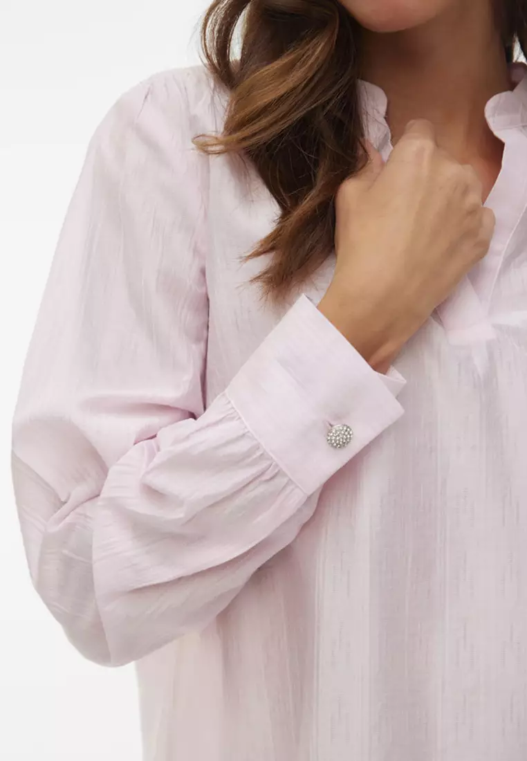 Long Sleeve Woven Top