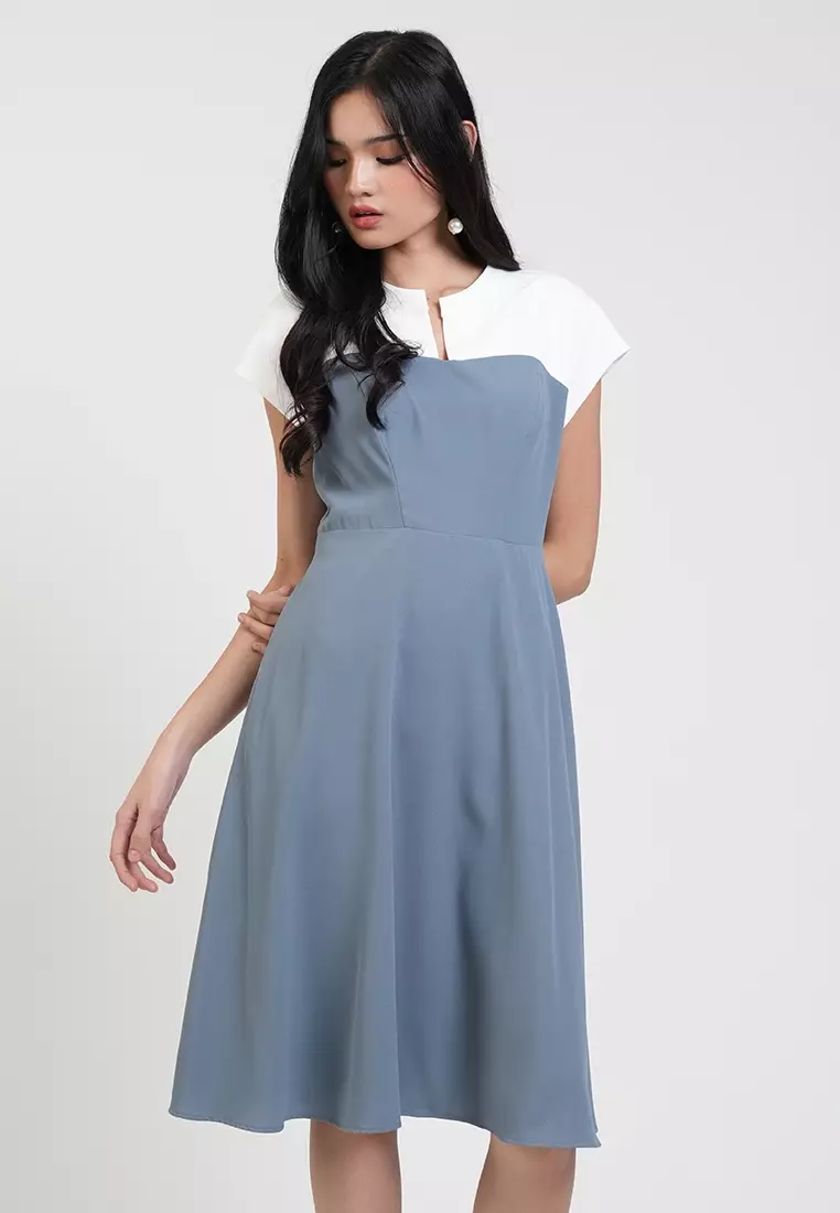 Buy Apple & Eve Juliette Colorblock A-Line Dress 2026 Online | ZALORA ...