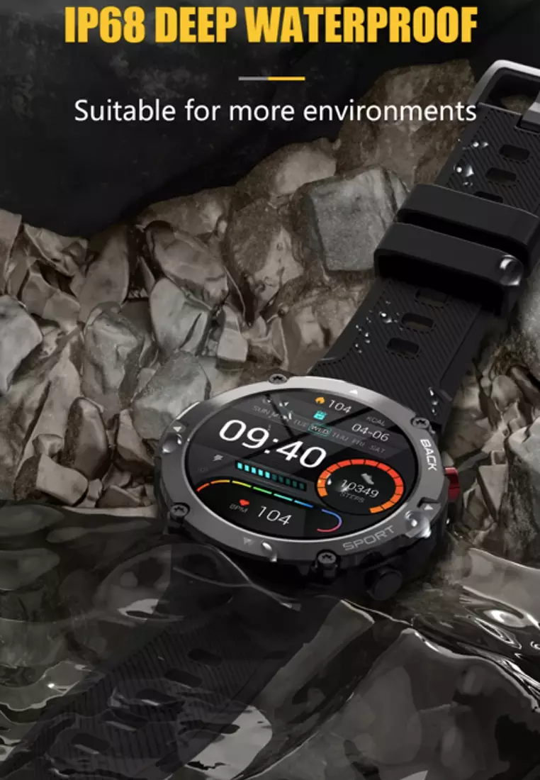 智能手表128M，OLED 360x360高分辨率屏幕，蓝牙通话，300mAh电池，IP68防水