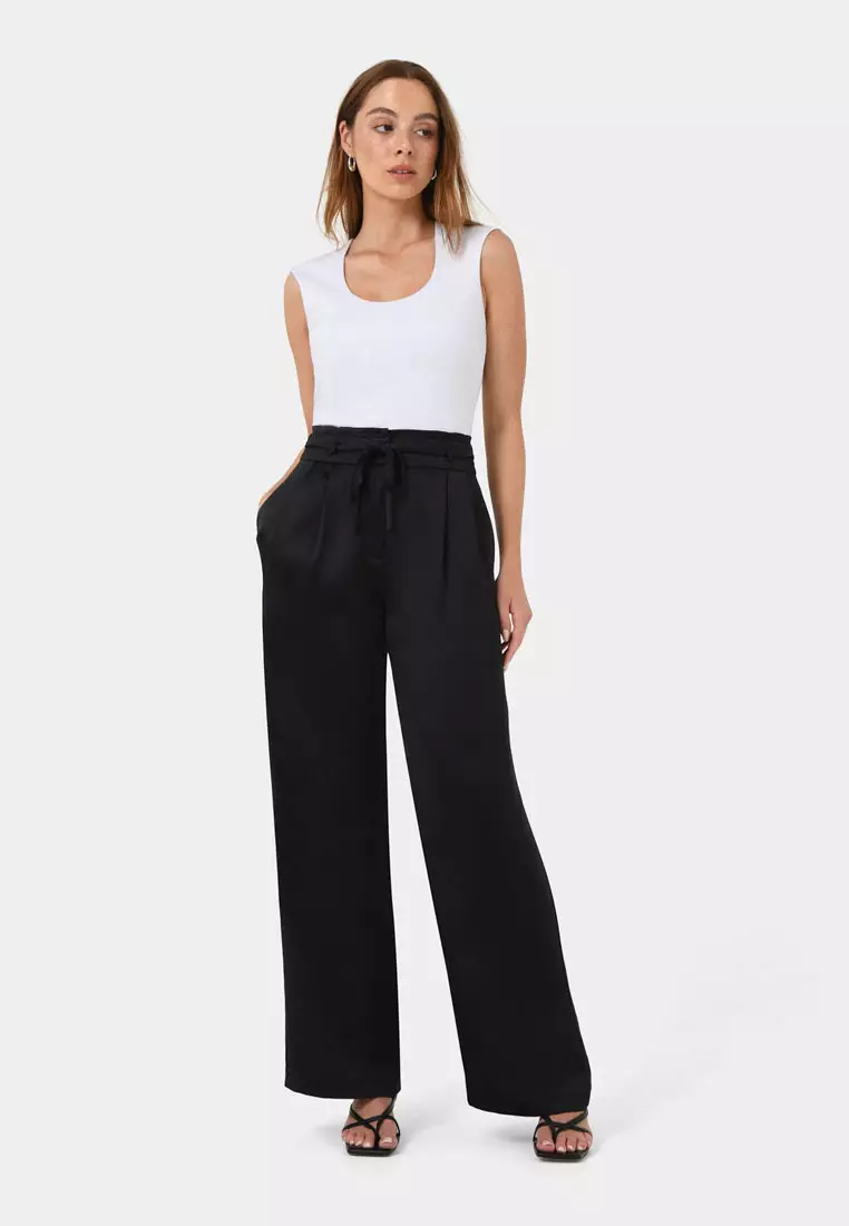 Louisa Wide Leg Satin Pants