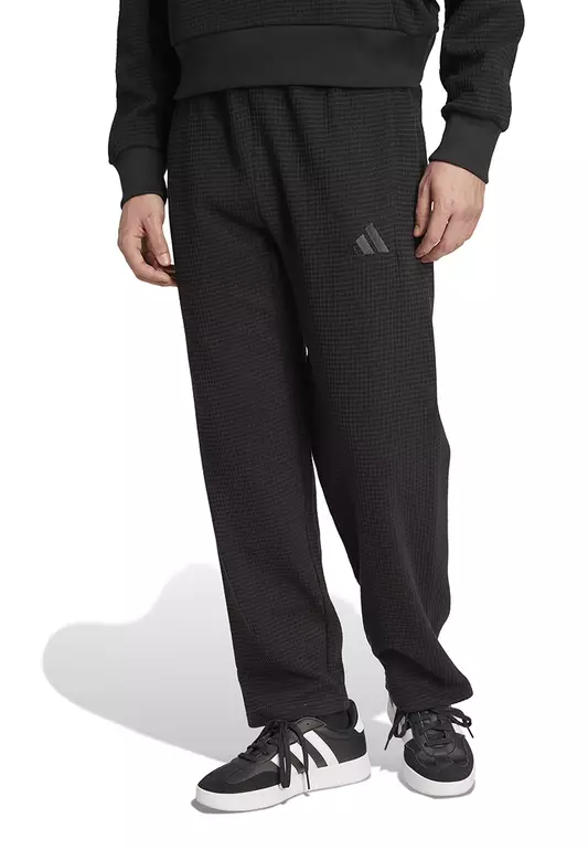 ALL SZN Waffle Knit Open Hem Jogger Pants