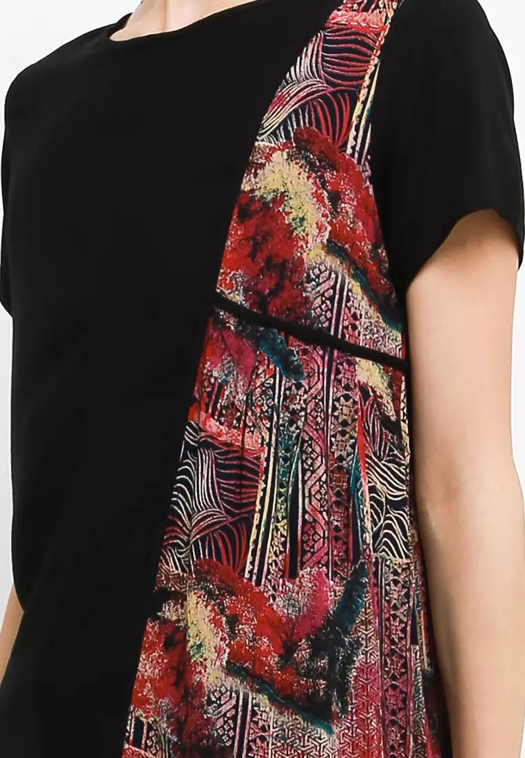 Hellena Blouse In Pink Abstract Print