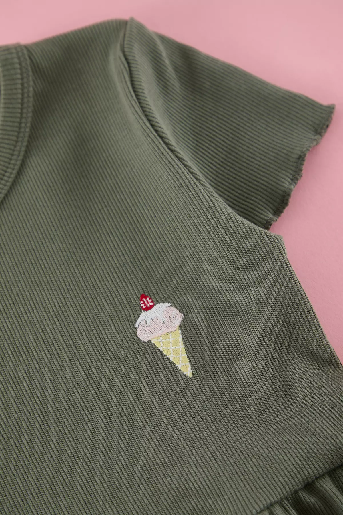 Mini Embroidered Knit Dress