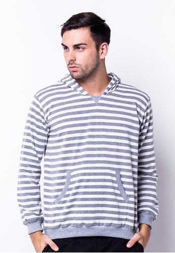 Endorse Sweater Bn Sean Stripe Grey White END-PG032