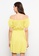 LC WAIKIKI yellow Boat Collar Straight Short Sleeve Women's Dress E5736AAAC7A2CDGS_5