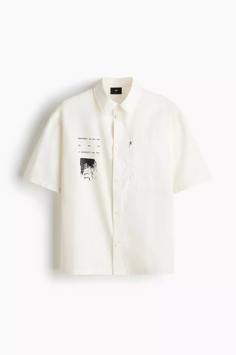 Loose Fit Printed cotton shirt