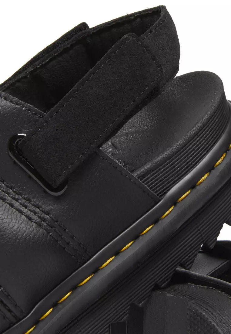 Kole Athena Leather Black Sandals Women