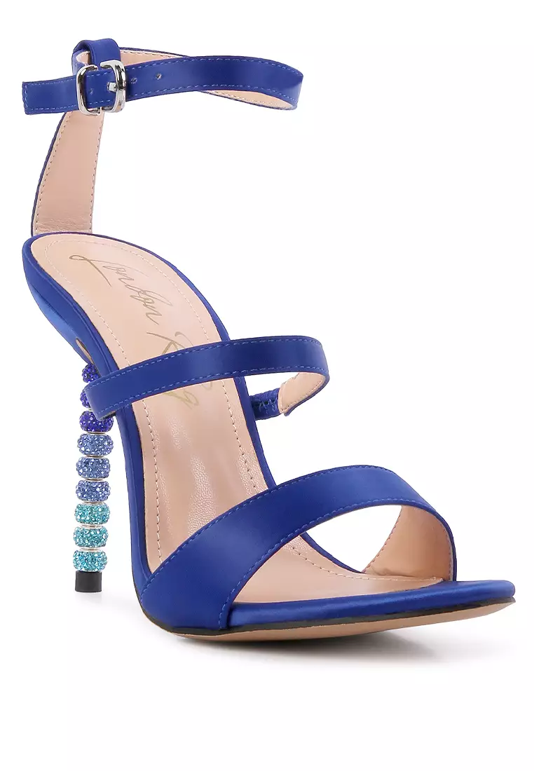 Blue rhinestone outlet heels