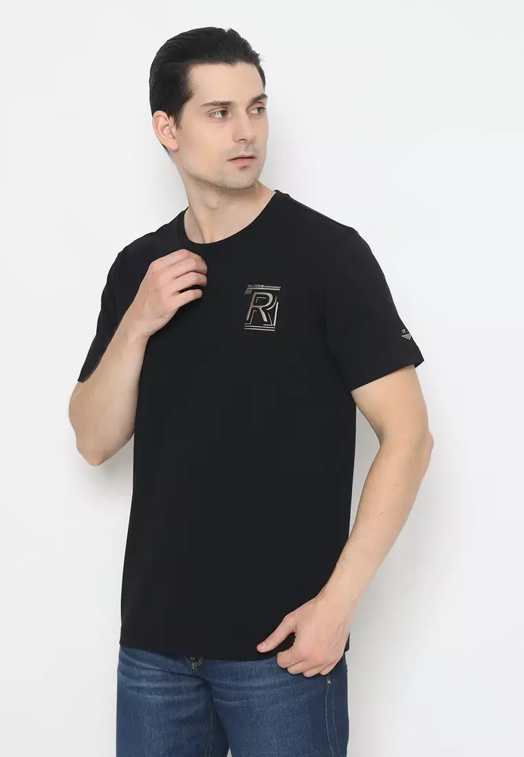 RBJ T-Shirt Cotton Spandex Emboss Pria 2482370721