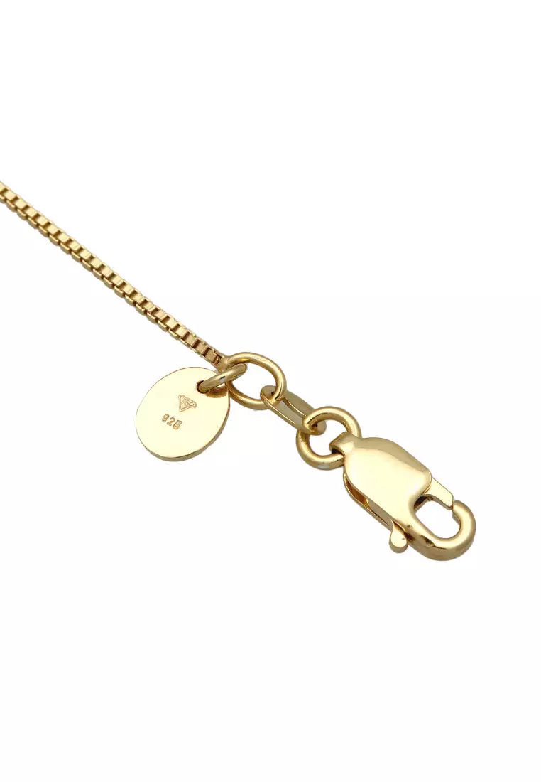 Kalung Perhiasan Perak 925 Wanita Ball dengan Pendant Shell Pearl Gold Plated