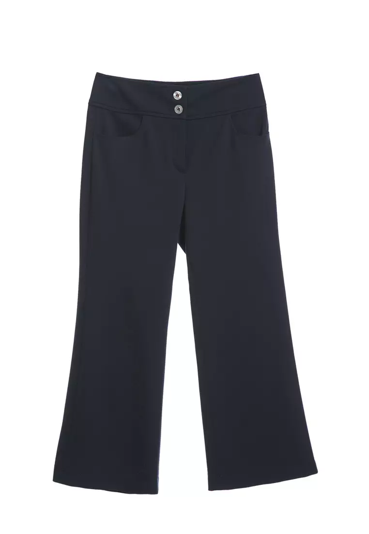 Basic Navy Straight Cut Pants