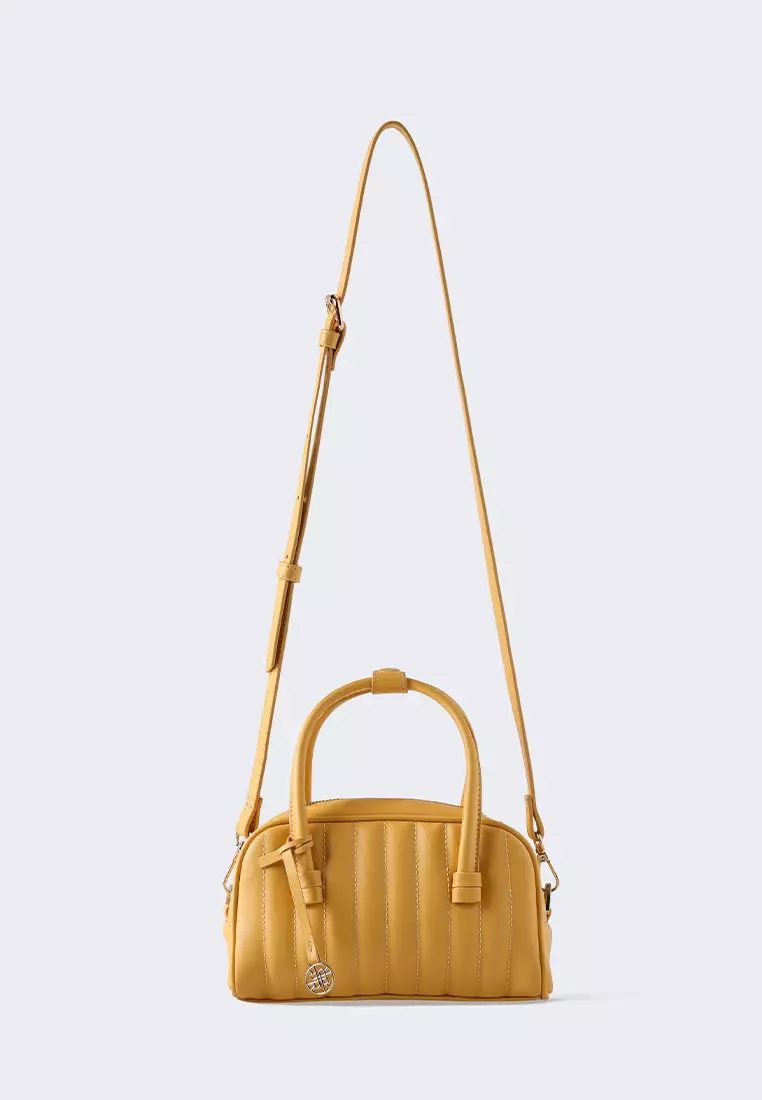 Ria Miranda Honey Gold Sella Quilted Mini Bag