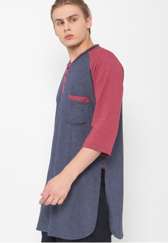 Jual ZAYIDAN Zayidan Kaos  Gamis Raglan Biru  Original 