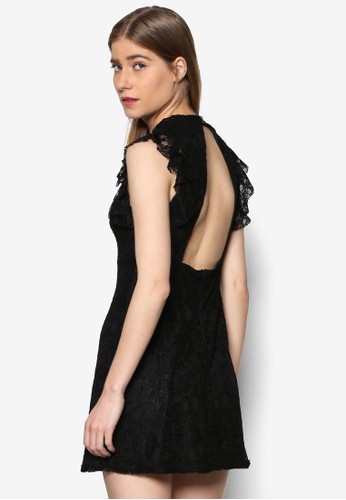 Vzalora時尚購物網的koumi koumienus 露背蕾絲連身裙, 服飾, 洋裝