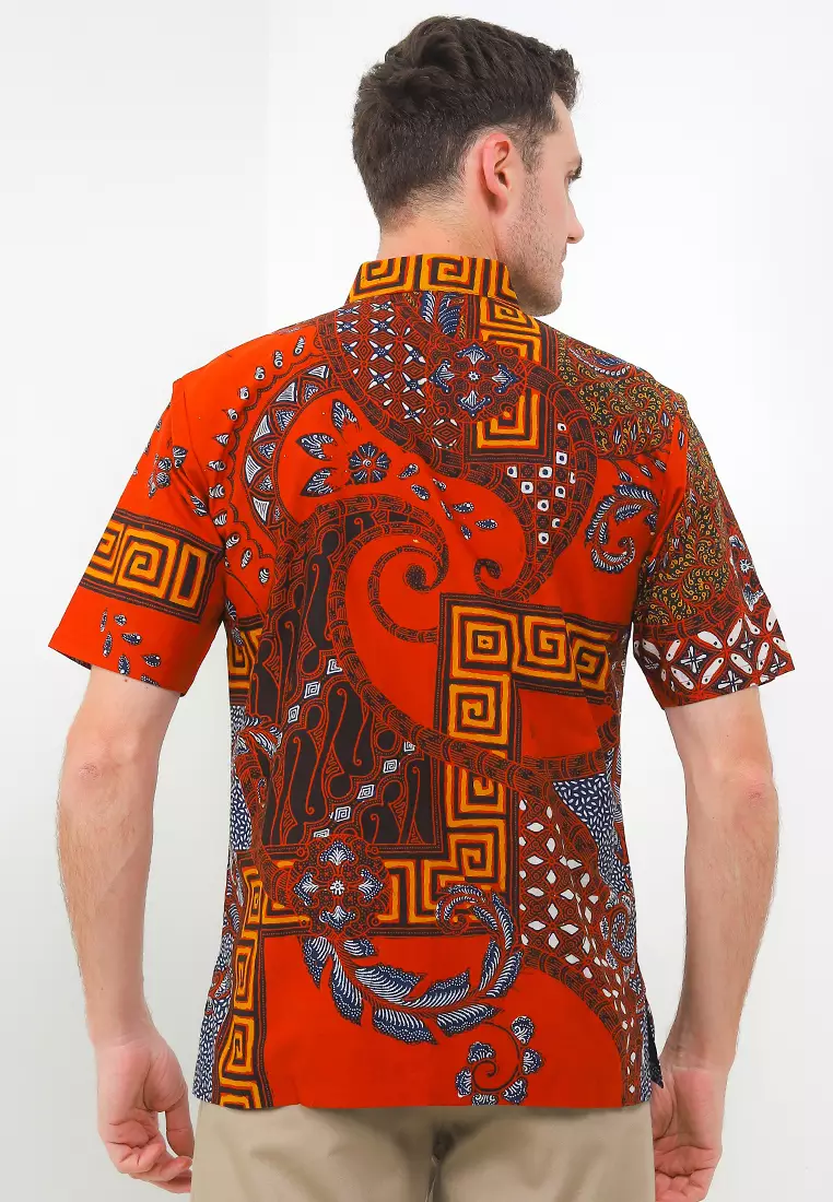 Kemeja Batik Pria Katun Motif Al Waristu Exclusive Premium Lengan Pendek