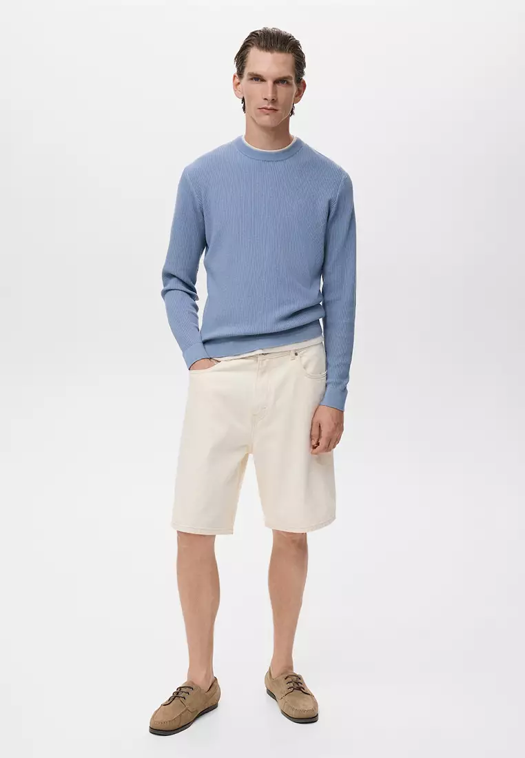 Fine Rib-Knit Sweater