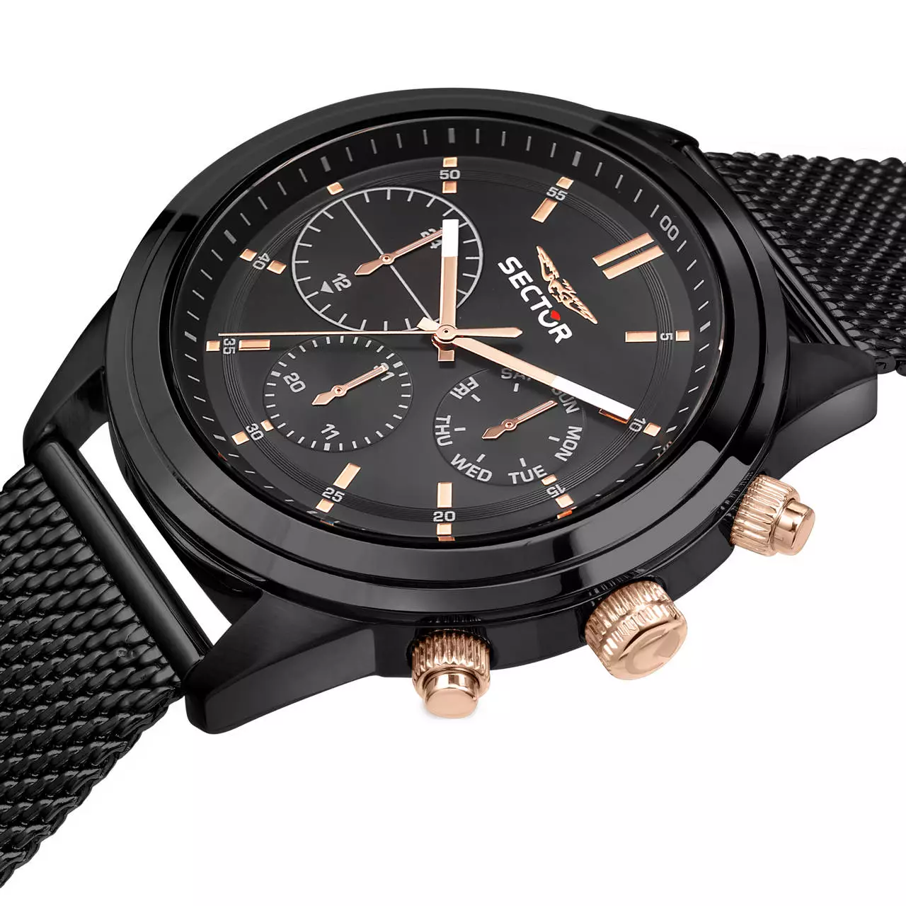 [3 Years Warranty] Sector 670 Black Metal Band Men's Watch R3253540002