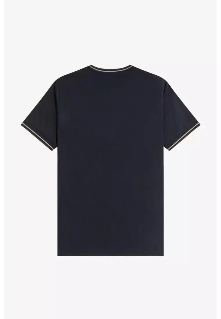 Fred Perry M1588 Twin Tipped T-Shirt (Navy / Warm Oat / Burnt Tobacco)