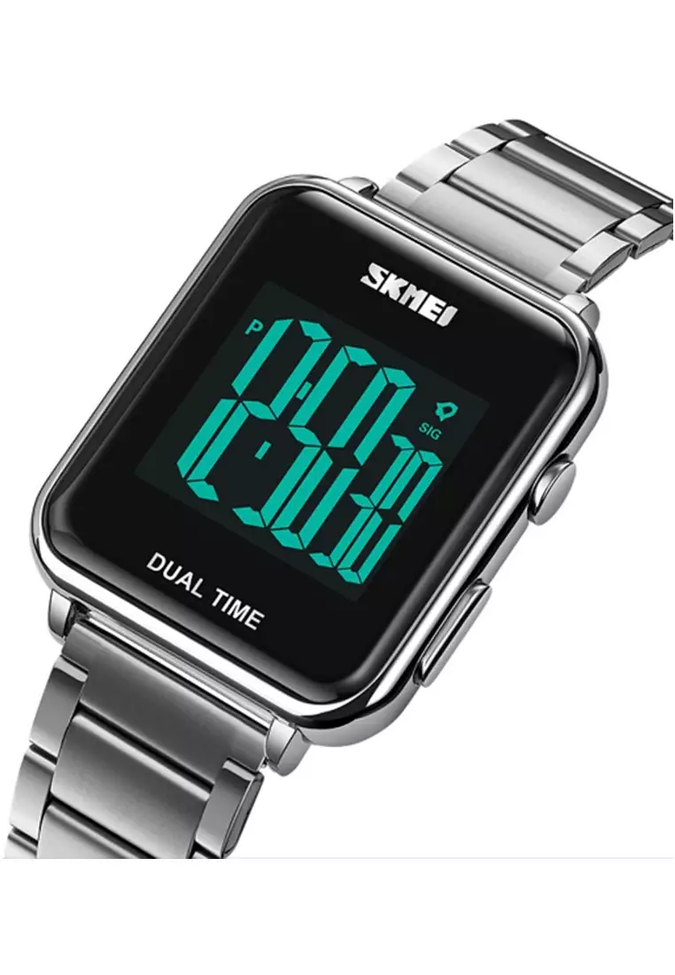 Jam Tangan Digital Pria Waterproof Many Function Strap Tali Material Stainless Steel IR03 ORIGINAL