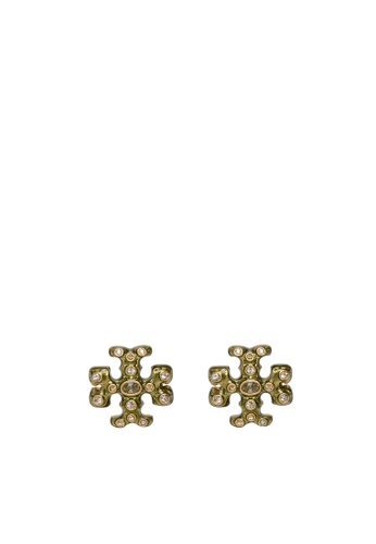 TORY BURCH gold Roxanne Jeweled Stud Earring Stud earrings EF048ACFF86538GS_1