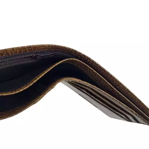Men Casual Bifold Wallet with Album Light Brown LA-191