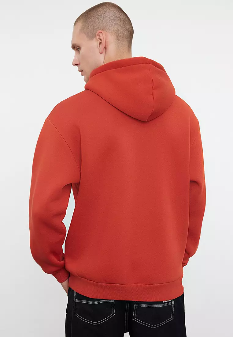 Tile Oversize/Wide Cut Hooded Fleece Inside/Warm Cotton Unisex Sweatshirt TMNAW22SW1462
