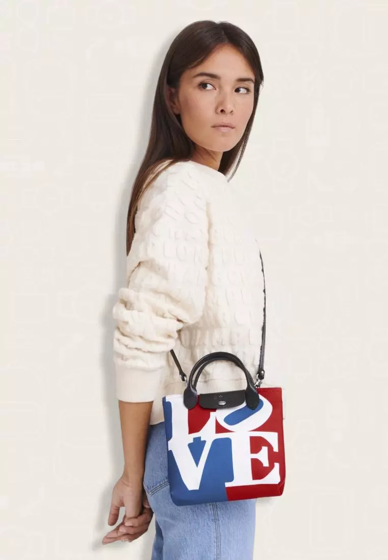 Longchamp X Robert Indiana XS Crossbody Bag White