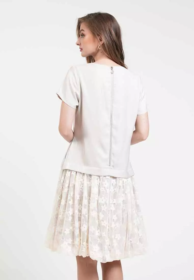 Sophie Floral Laced Midi Dress