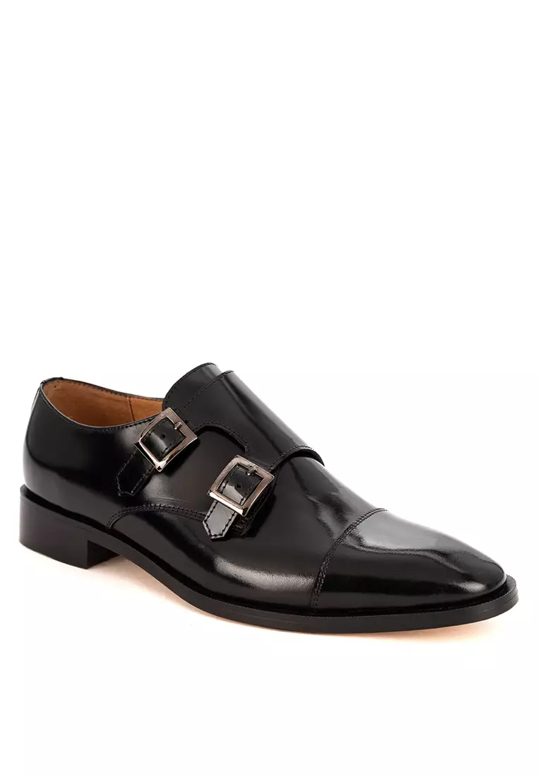 Discount on Bristol Shoes  shoes - SKU: MacGee Black Double Monk Strap Shoes