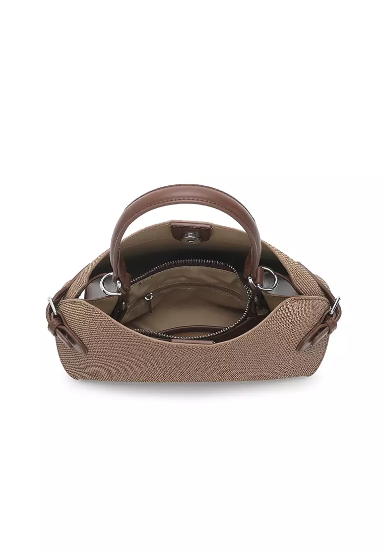 Women's Top Handle Bag / Sling Bag / Crossbody Bag / Shoulder Bag (手拿袋 / 斜孭袋 / 單肩包) - 棕色