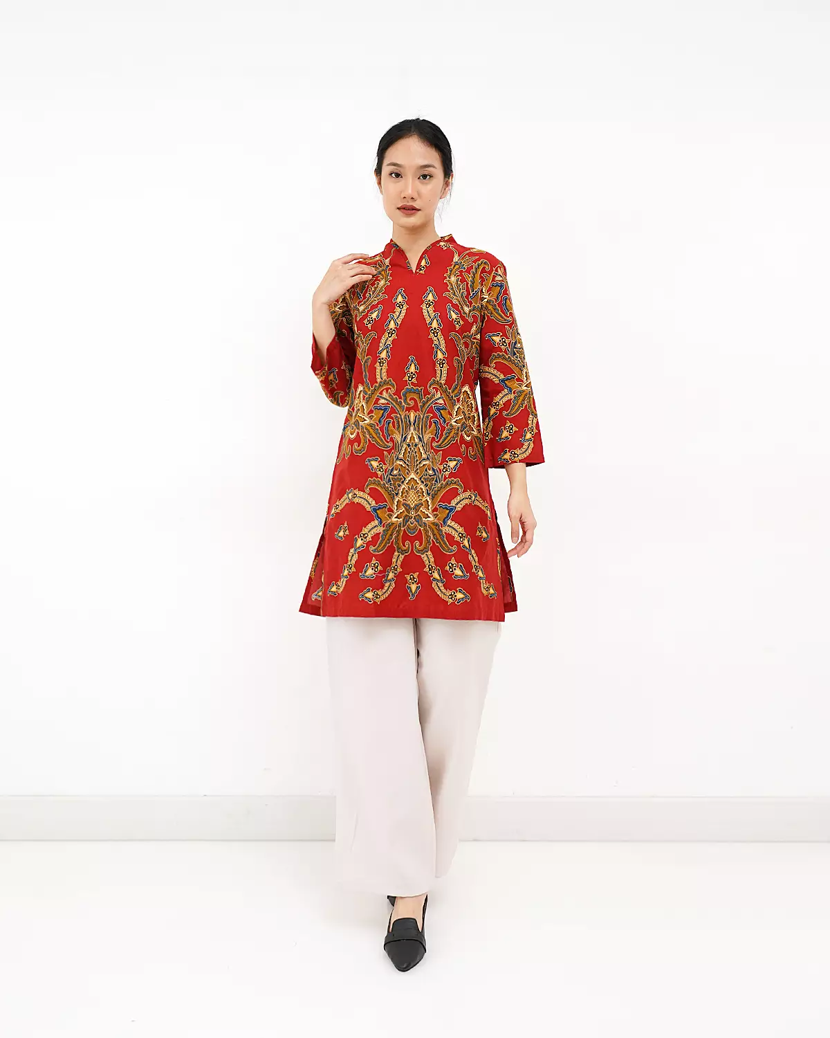 Blouse Panjang Batik Motif sekar pergola