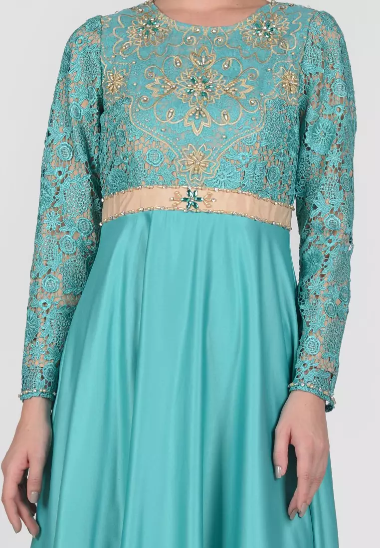 Chamoniq Gamis Brokat Satin