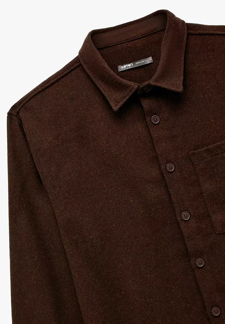 Regular Fit Buttoned Pocket Detailed Long Sleeve Shirt