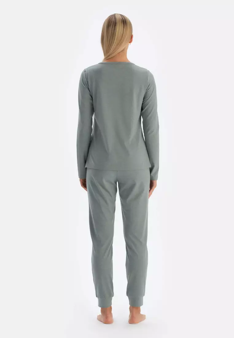 Buy Dag Green Trousers Regular Long Leg Sleepwear For Women Online Zalora Philippines