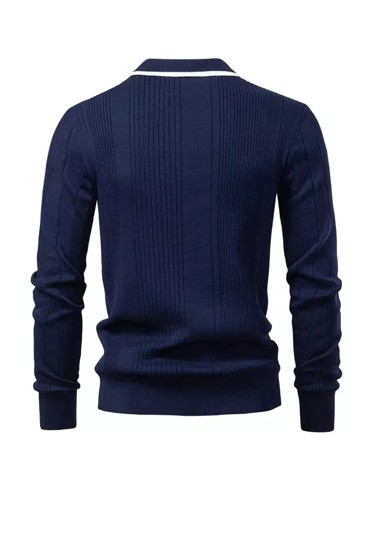 Slim Knit Polo Shirt AX-PSD6119