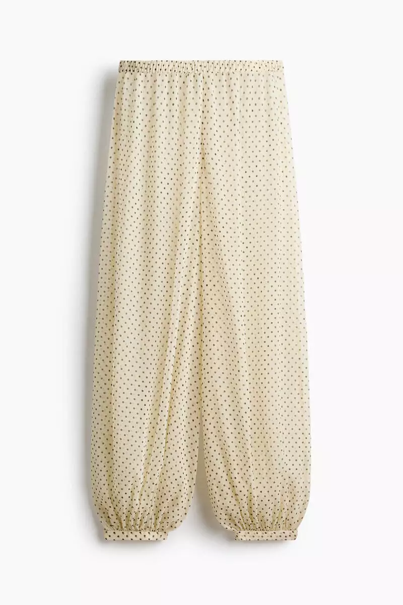 Balloon-leg pull-on trousers