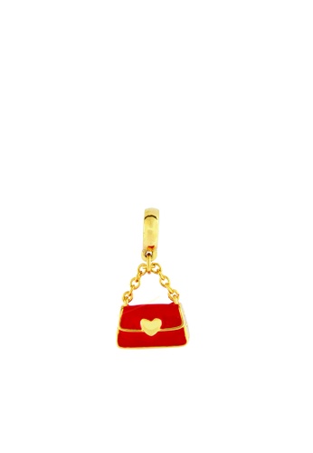 TOMEI gold [TOMEI Online Exclusive] Snazzy with Sensations in Red Handbag Charm, Yellow Gold 916 (TM-YG0817P-EC) (2.59G) 617F6ACE7B5928GS_1
